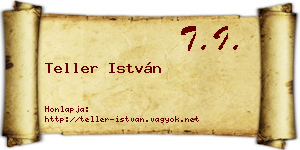 Teller István névjegykártya