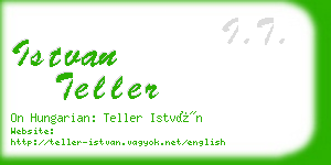 istvan teller business card